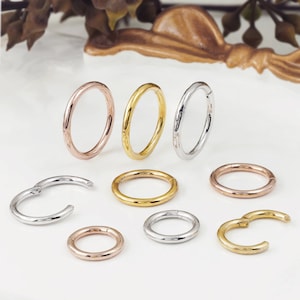 Simple Plain Clicker Daith Earring, Septum Ring, Clicker Ring, Helix Earring, cartilage (1pc)