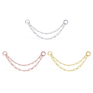 Double Figaro Chain, Conch Chain, Orbital Chain, Nose Chain, Chain Earring, Chain Piercing (1pc)