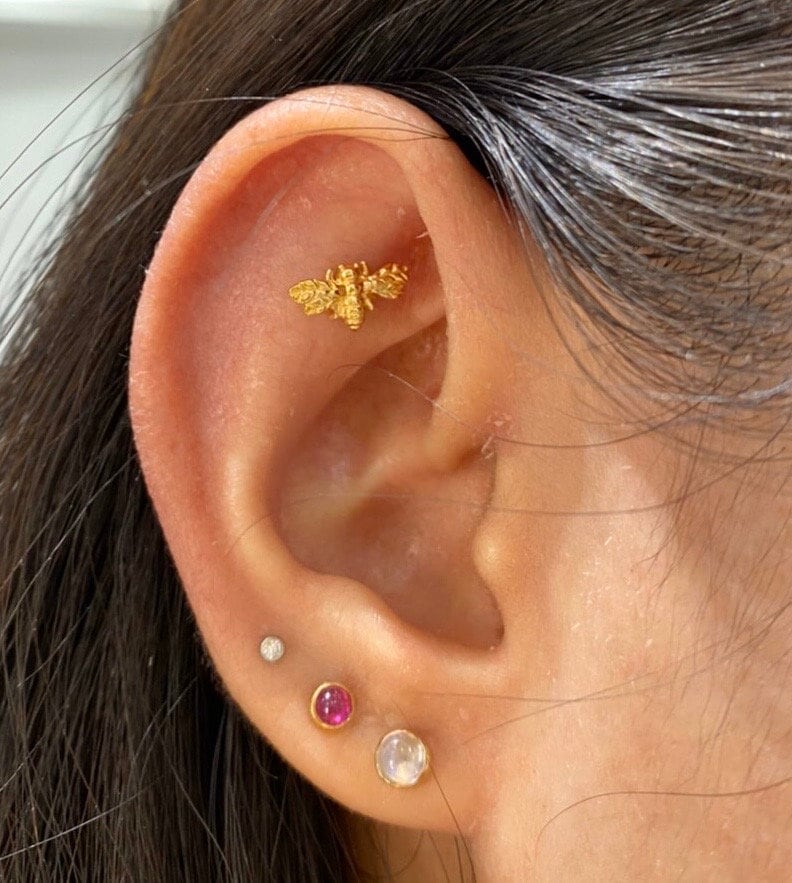 Bee sale tragus earring
