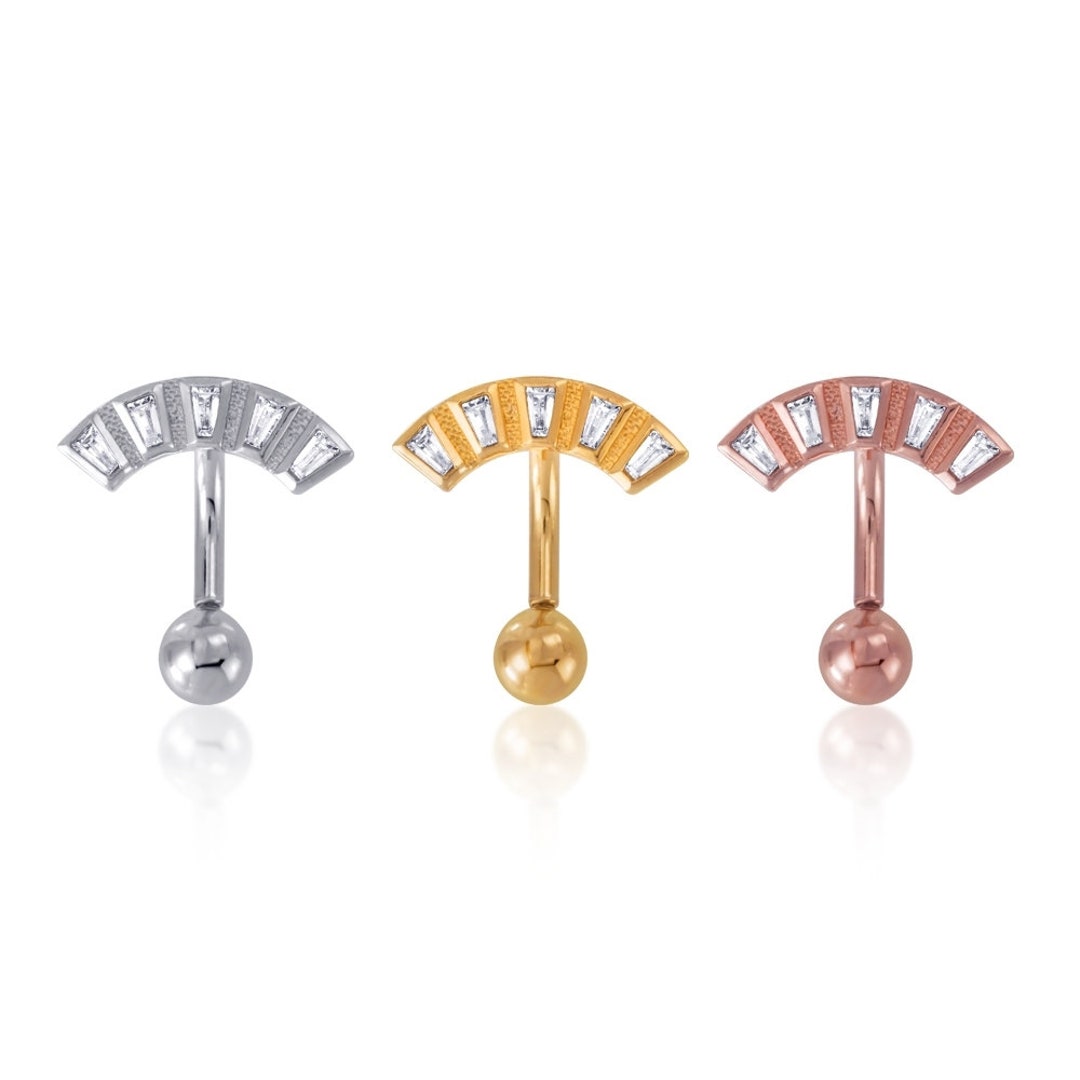 Tapper Fan Reverse Belly Ring Navel Ring Belly Button Ring Etsy
