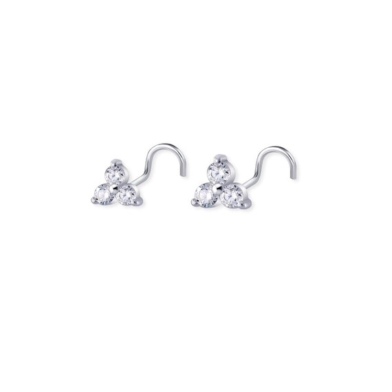 12-Piece Nose Stud Set – Sterling Silver & Hypoallergenic, 1.5-3mm CZ, L/Corkscrew/Straight Styles