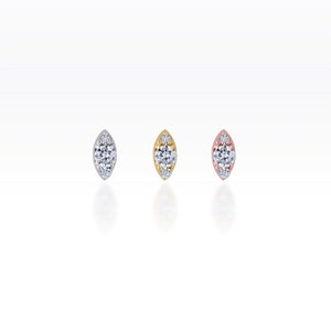 Mini Marquise Earring, Marquise Stud Earrings, Cartilage Piercing, Marquise Tragus Earring, Marquise stud earring, Helix Piercing (1pc)