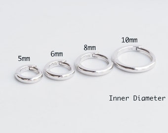 Plain huggie ring -  huggie hoop - Rook - cartilage - helix - lobe earring