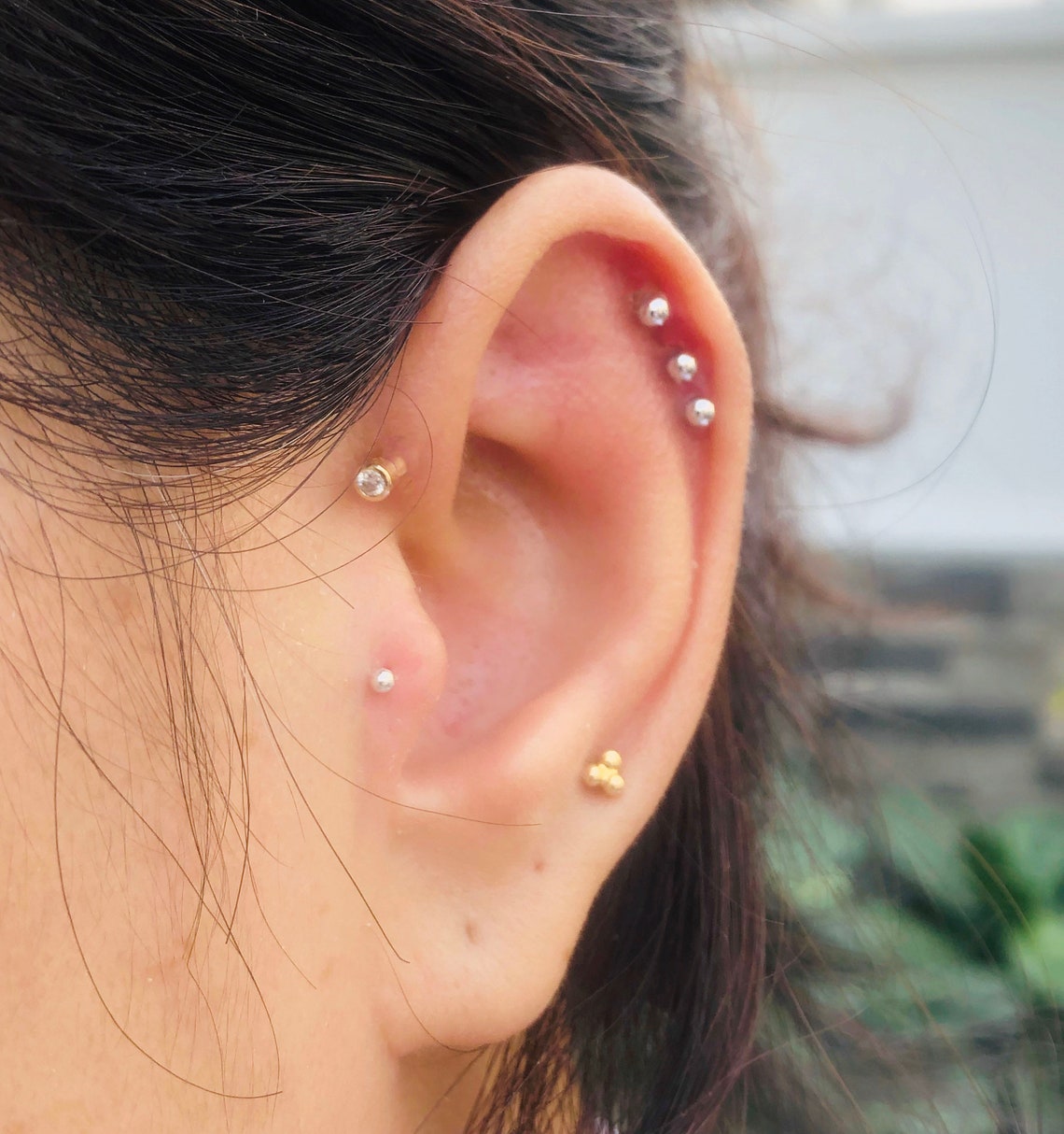 18gauge 3mm Ball SCREW Flat Back Tragus Piercing Cartilage Etsy Australia