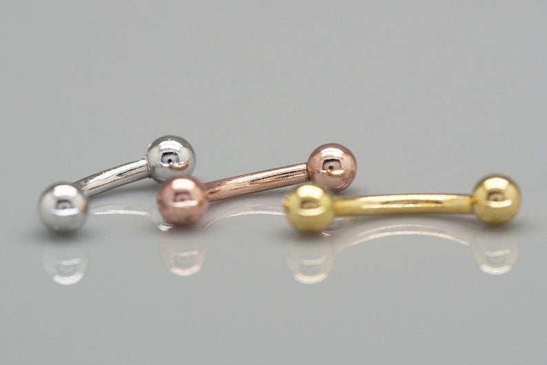 3mm Ball Rook Piercing/snug Piercing/eyebrow Piercing/curved Etsy