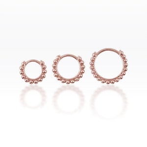 Round Dot Clicker Daith Earring, Septum Ring, Clicker Ring, Helix Earring, cartilage, Lobe earring (1pc)