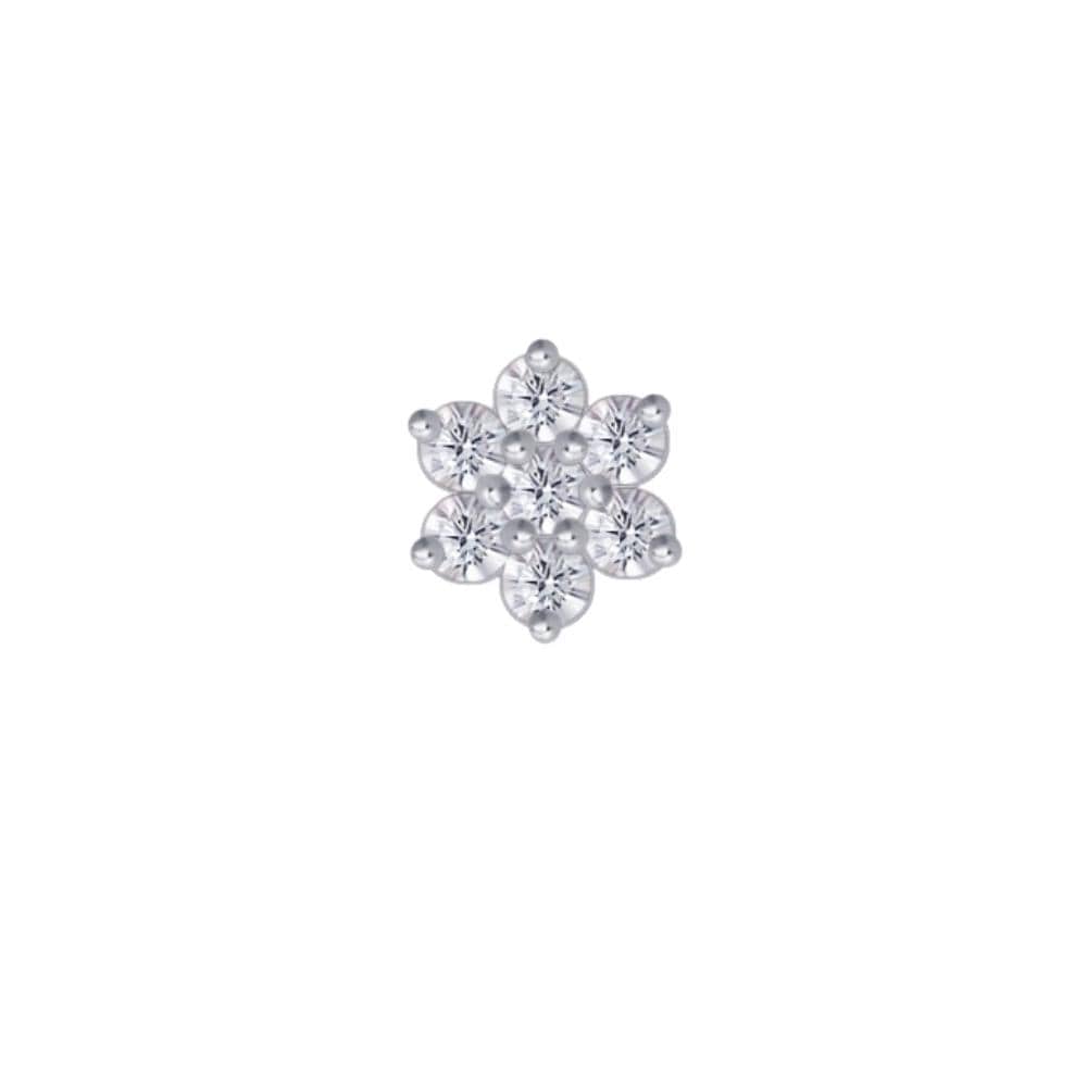 Orecchini A Fiorellino Per Cartilagine In Argento Sterling 925 Con Zirconia - 4mm, Ipoallergenici, Regalo Per Donna - 2