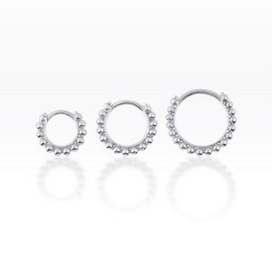Pendiente de Daith con forma de punto redondo, anillo de tabique, anillo de clic, pendiente de hélice, cartílago, lóbulo (1 pieza)