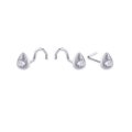 Teardrop Sterling Silver Nose Stud, Nose Ring, Silver Nose Stud, Sterling Nose Stud, Tiny Nose Ring (1pc) product logo