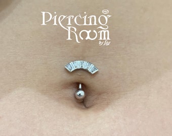 Tapper Fan Reverse  Belly Ring, Navel Ring, Belly Button Ring