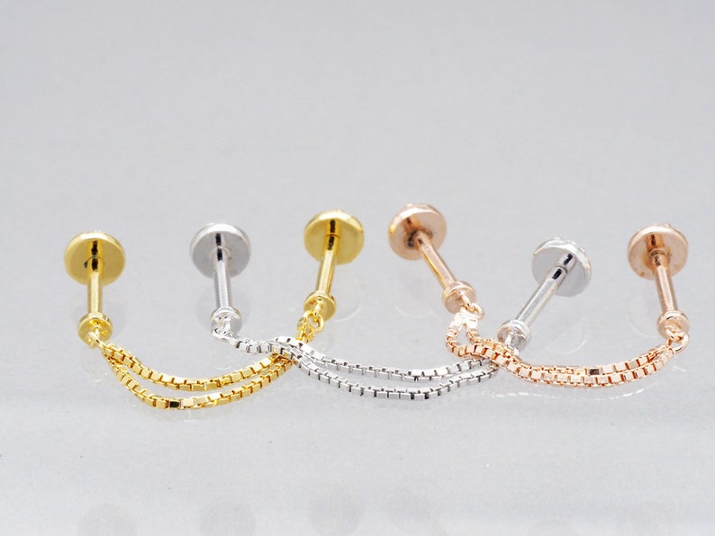 Industrial Barbell Chain Sterling Silver Industrial Barbell Etsy