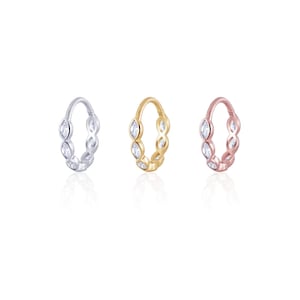 Mini Marquise Clicker Rook earring, Rook Clicker, Lobe clicker, Tragus Clicker, Helix Clicker, Dainty Clicker, Lobe Earring (1pc)