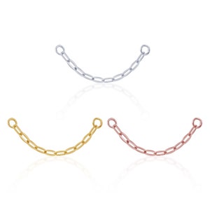 Cartilage Oval Flat Chain, Conch Chain, Orbital Chain, Nose Chain, Chain Earring, Chain Piercing (1pc)