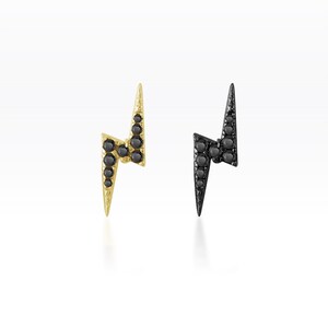 Lightning Bolt Screw Flat Back /Lightning Cartilage Stud/Lightning Stud/Thunder Bolt Tragus/Lighting CZ Stud Earring/Lightning Bolt (1pc)