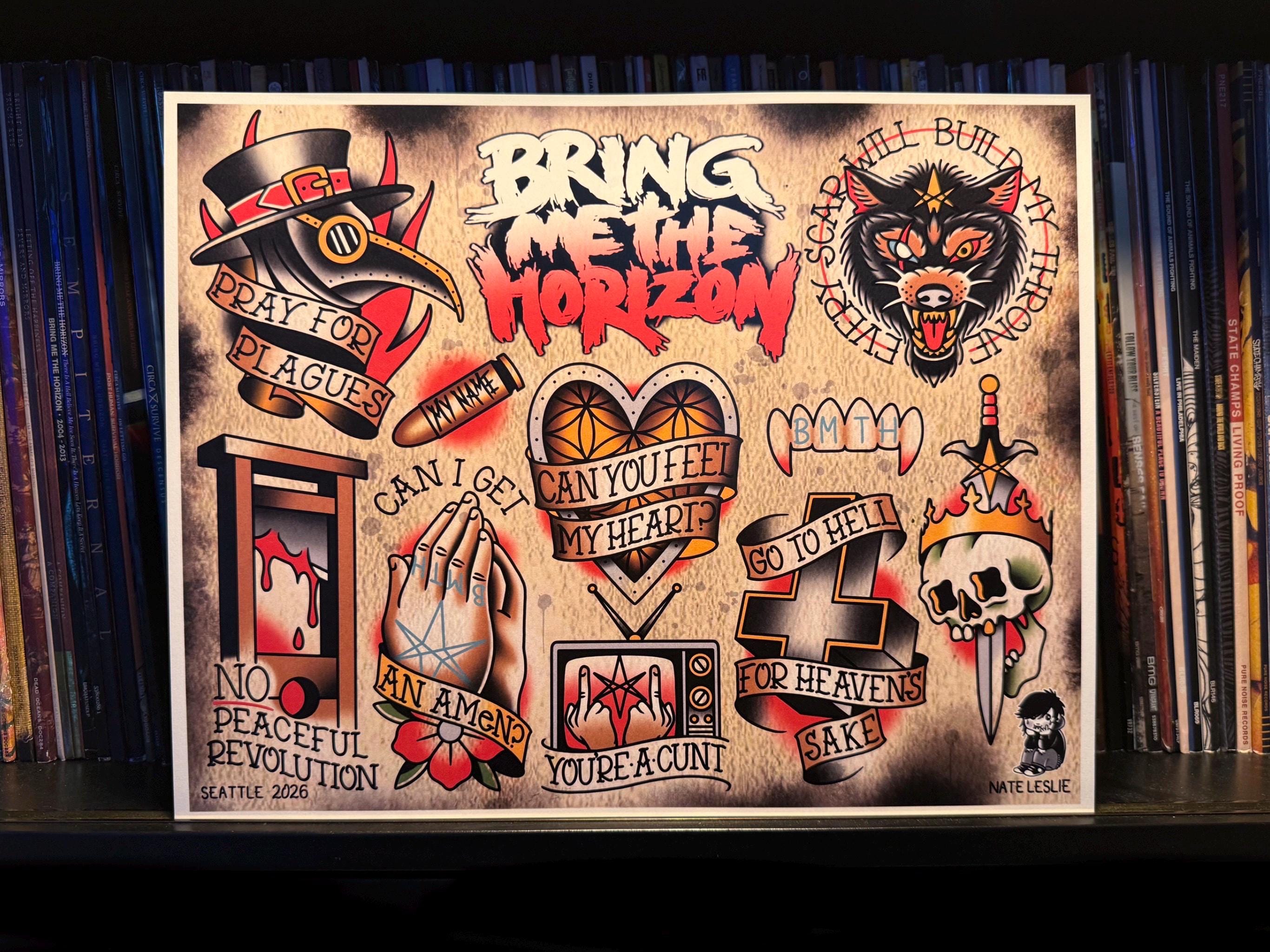 Bring me the horizon tattoo flash - Etsy 日本