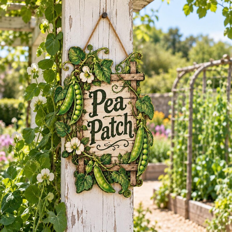 Pea Patch Garden Sign,sweet Pea Wall Decor,vegetable Garden Hanging ...