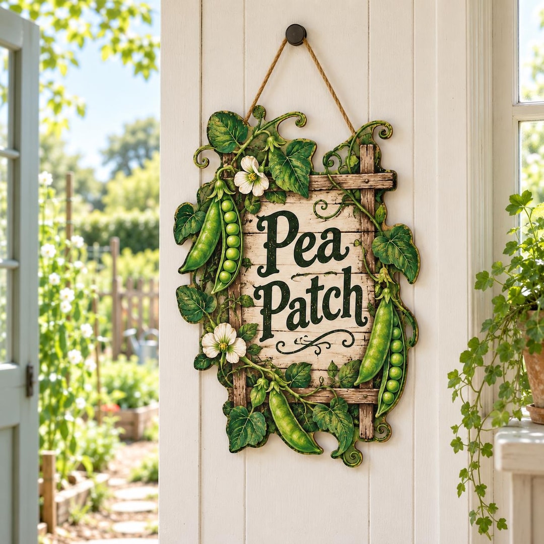 Pea Patch Garden Sign,sweet Pea Wall Decor,vegetable Garden Hanging ...