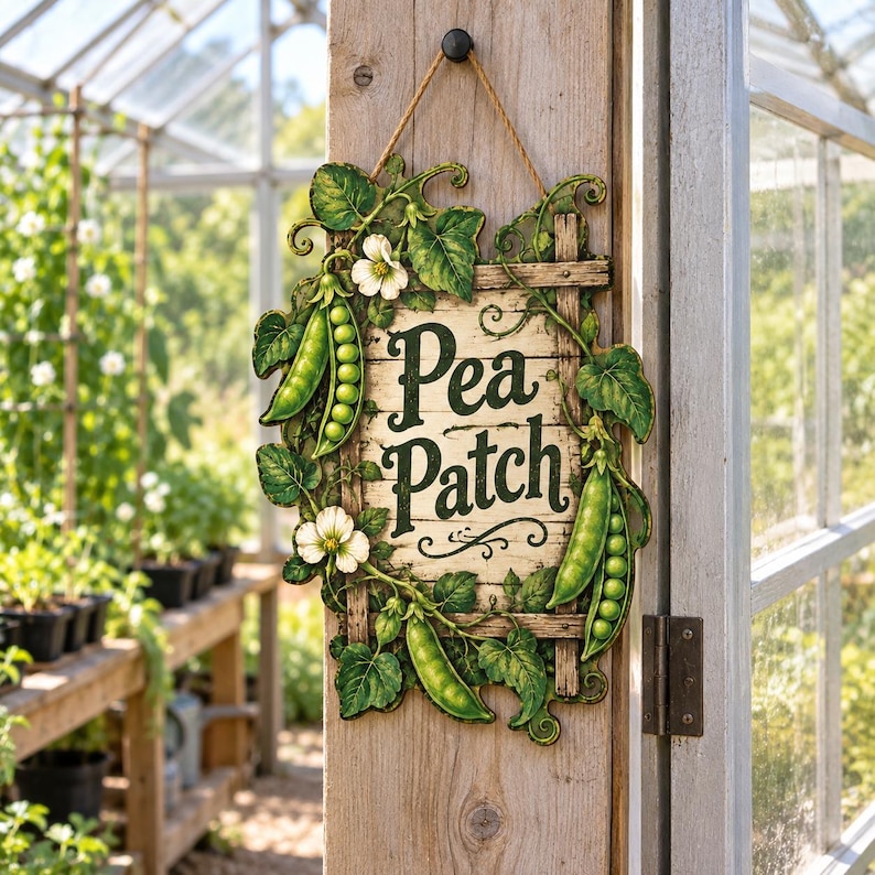 Pea Patch Garden Sign,sweet Pea Wall Decor,vegetable Garden Hanging ...