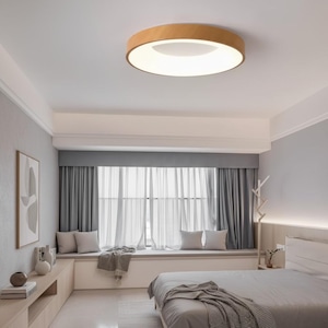 Lámpara de techo LED nórdica moderna, lámpara empotrada regulable, iluminación con control remoto