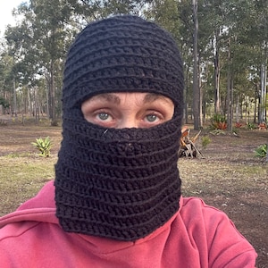 Gehäkelte Rippen Balaclava Ski Maske