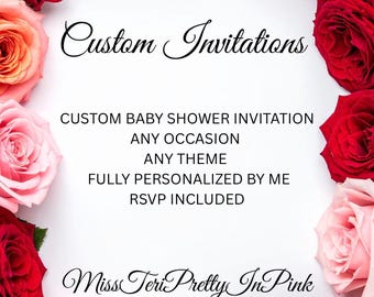 Custom Baby Shower Invitation (Any Theme) | Digital Invitation with RSVP Link | Personalized Baby Shower Invite | 24-48 Hour Turnaround