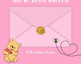 A Little Honey Is On The Way Babyshower Website Invitation