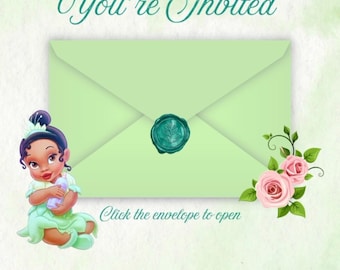 Princess and the Frog baby shower invitation