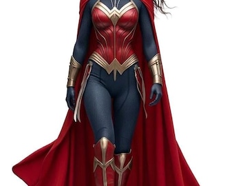 Disfraz de Mujer Maravilla — Traje de cosplay de superheroína con armadura completa / Disfraz de Halloween para mujer / Vestido para Comic Con / Disfraz de Princesa Guerrera de DC