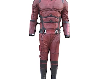 Traje de cosplay de Vigilante Rojo – Disfraz de armadura de superhéroe, atuendo táctico de héroe de cómic