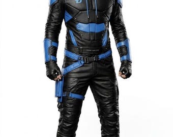 Disfraz de Daredevil para hombre: atuendo de cosplay en cuero, cuero sintético y poliuretano.