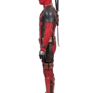 Movie Accurate Deadpool Cosplay Suit – Fabric Superhero Outfit, Custom Fit image 3