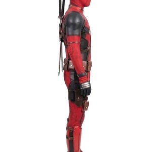 Movie Accurate Deadpool Cosplay Suit – Fabric Superhero Outfit, Custom Fit image 2