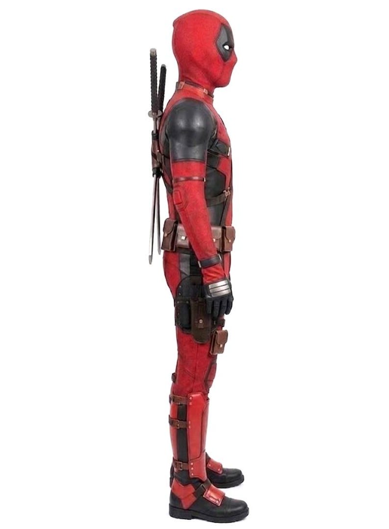 Movie Accurate Deadpool Cosplay Suit – Fabric Superhero Outfit, Custom Fit image 2