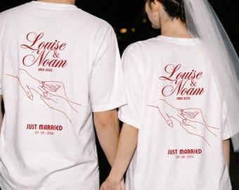 Personalized Wedding T-shirt | Couple T-shirt | Wedding Guest Gift |