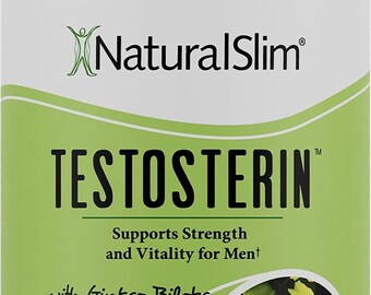 NaturalSlim Potenciador de Testosterona para Hombres – 180 Cápsulas con Ginkgo Biloba