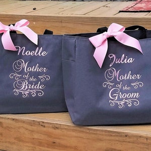 Mother of the Bride Tote Bag, Mother of the Groom, Personalized Tote Bag, Monogrammed Wedding Tote Bags, MOB MOG