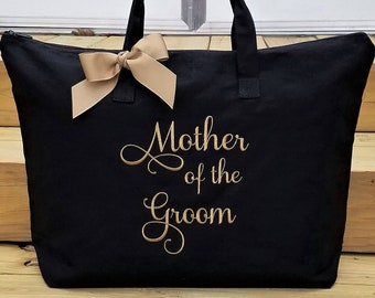 Mother of the Groom Tote Bag, Mother of the Bride Tote Bag, Personalized Wedding Tote Bags, MOB MOG Monogrammed Gifts