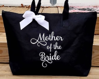 Mother of the Bride, Mother of the Groom Tote Bag, Personalized Wedding Tote, Grandmother, Bride ,MOB MOG Monogrammed Gifts