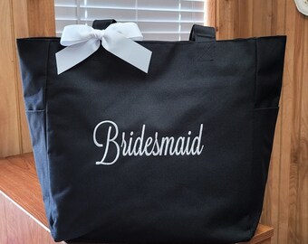 Mother of the Groom Tote, Mother of the Bride Tote, Personalized Bridesmaid Totes, Wedding Totes, Monogrammed Gifts