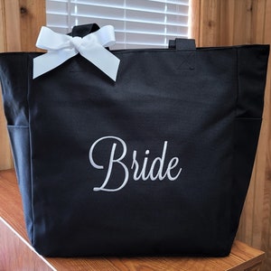 Bride Tote Bag, Bridesmaid Tote Bag, Mother of the Bride Tote Bag, Mother of the Groom Tote Bag 画像 1