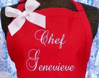 Personalized Apron, Chef Apron, Womens Birthday Gift, Monogrammed Apron