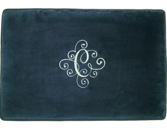 Personalized Bath Mat Bathroom Rug Memory Foam Bath Mat Monogrammed Monogram Housewarming Wedding Gift