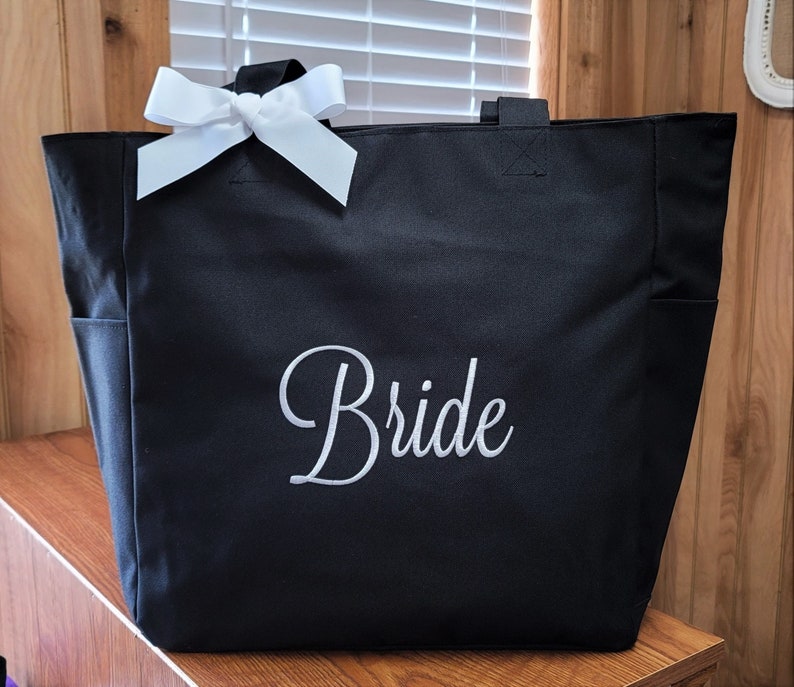 Bride Tote Bag, Bridesmaid Tote Bag, Mother of the Bride Tote Bag, Mother of the Groom Tote Bag 画像 1