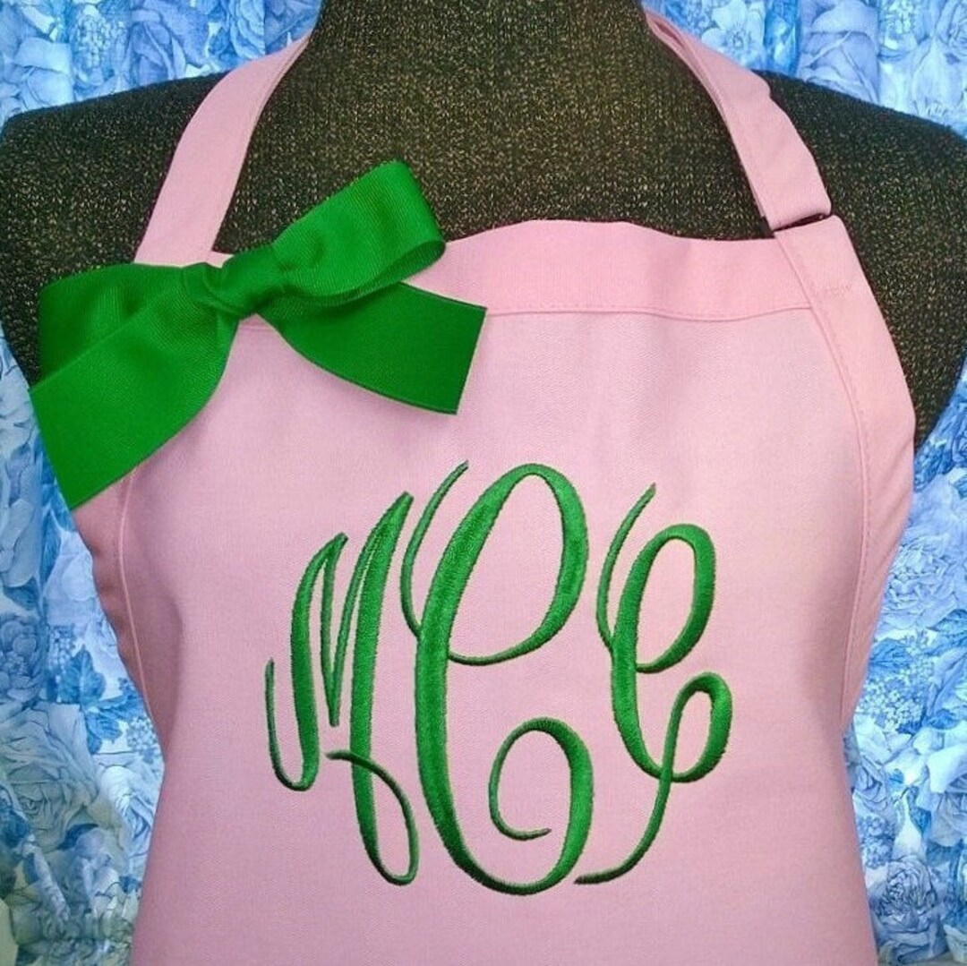 Monogrammed Apron, Personalized Apron, Kitchen Apron, Birthday Gift Etsy