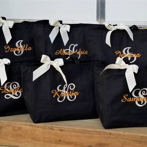 Set of 12 Bridesmaids Bag, Personalized Wedding Bags, Bridesmaid Tote ...