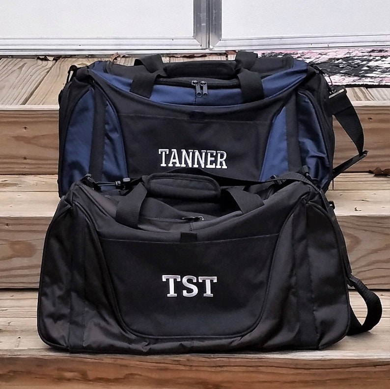 monogrammed sports bags