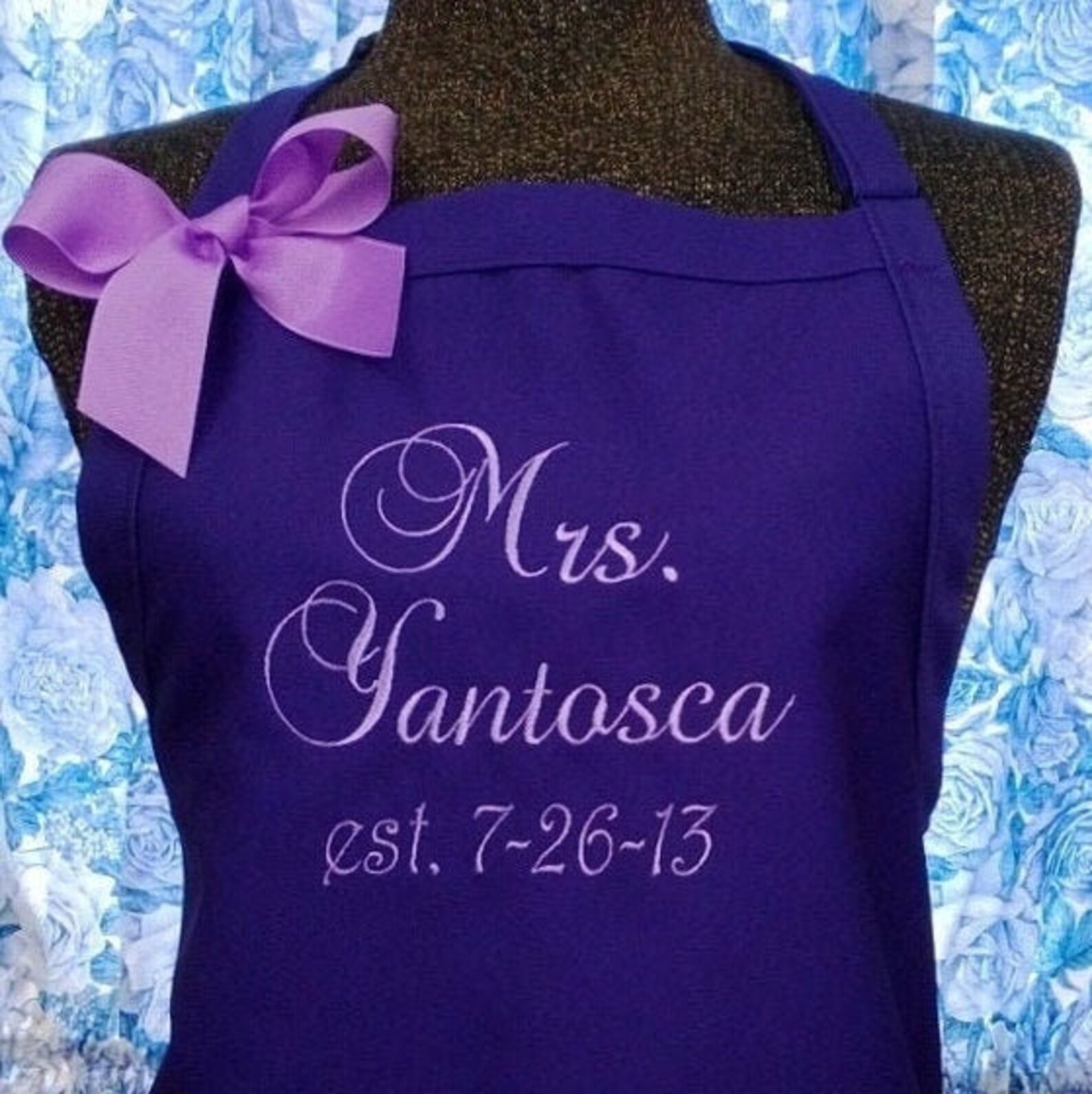 Personalized Apron Monogrammed Apron Wedding Gift Etsy