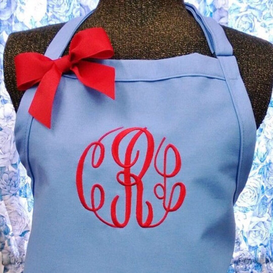 Monogram Apron, Personalized Apron, Kitchen Apron, Birthday Wedding