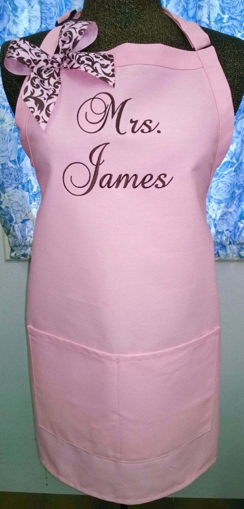 SALE Personalized Apron Monogrammed Apron Wedding Shower Etsy
