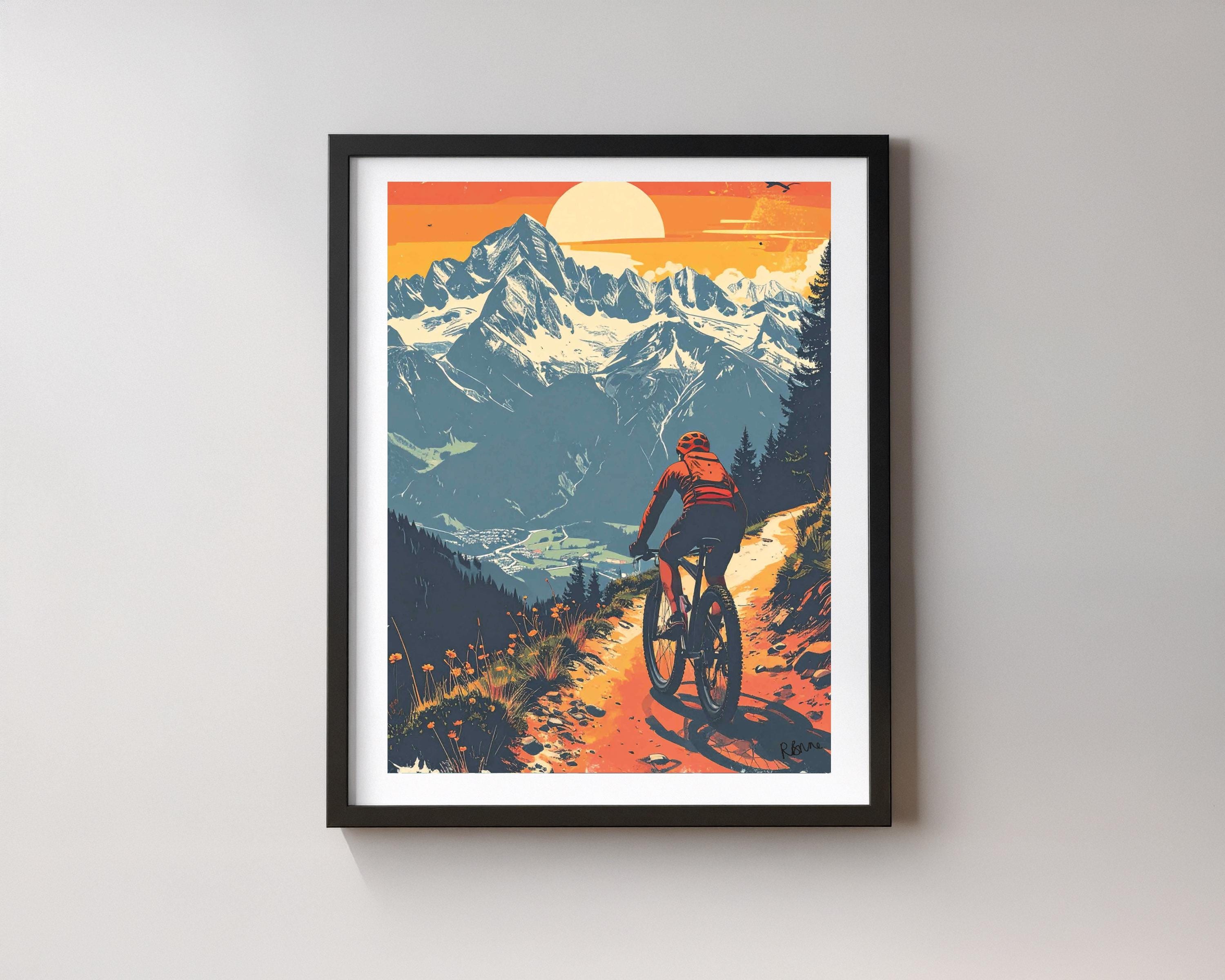 Vintage Mountain Bike Art - Etsy
